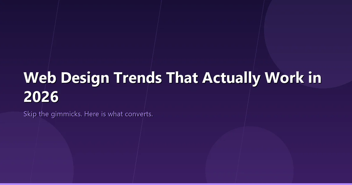 Web Design Trends 2026